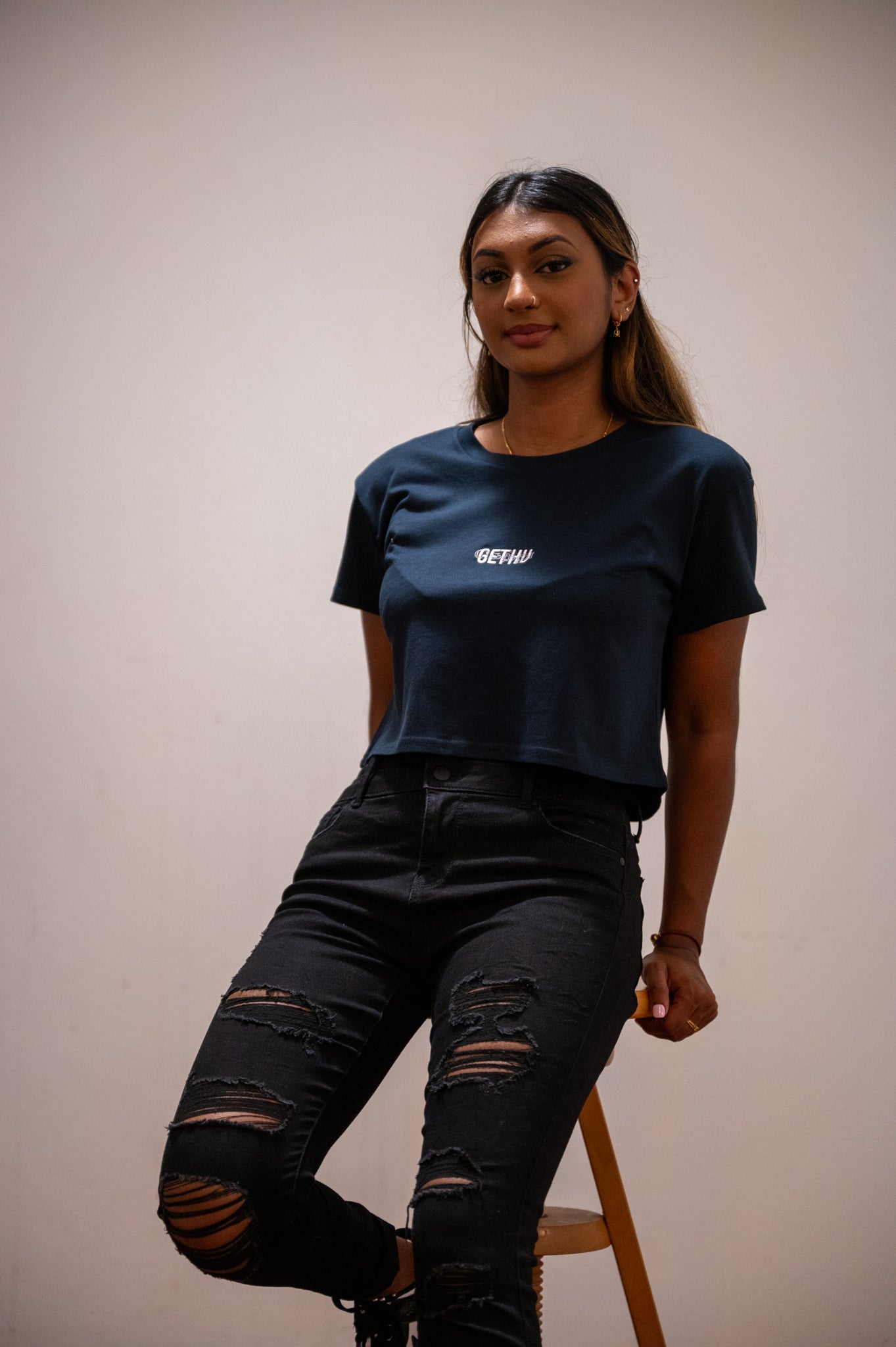 Midnight Navy Crop Top